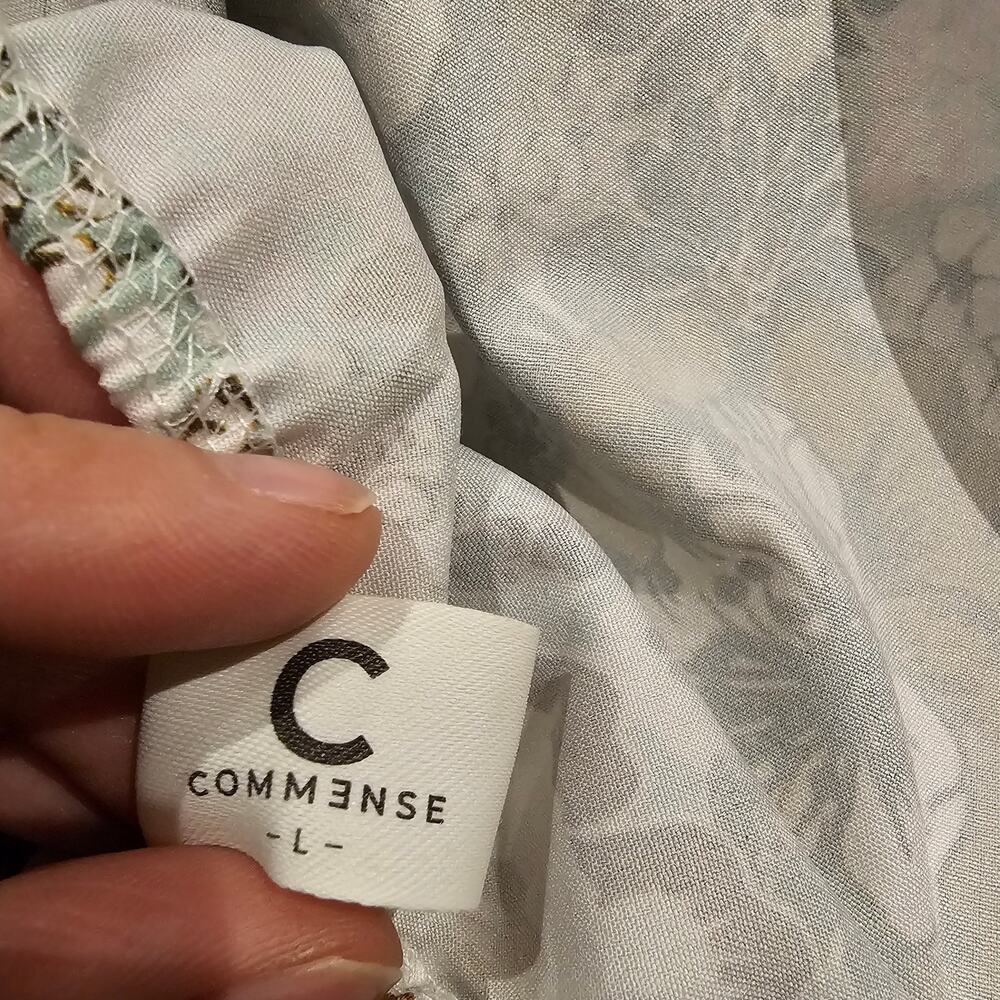 Commense Size S Floral Open Back Tie Maxi Dress Cottagecore Romantic Coquette - Picture 6 of 10